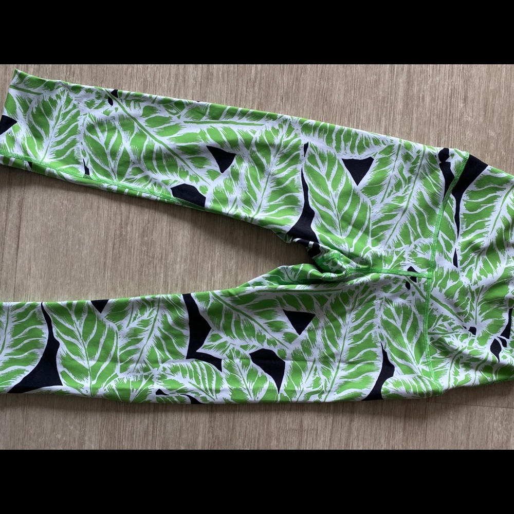 Alo Cropped patterned athletic leggings